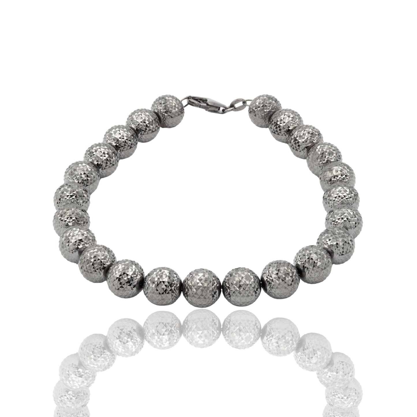 Bracciale Oro Brunito Oro 18 carati Milleluci Solo Oro Sfera 8 mm