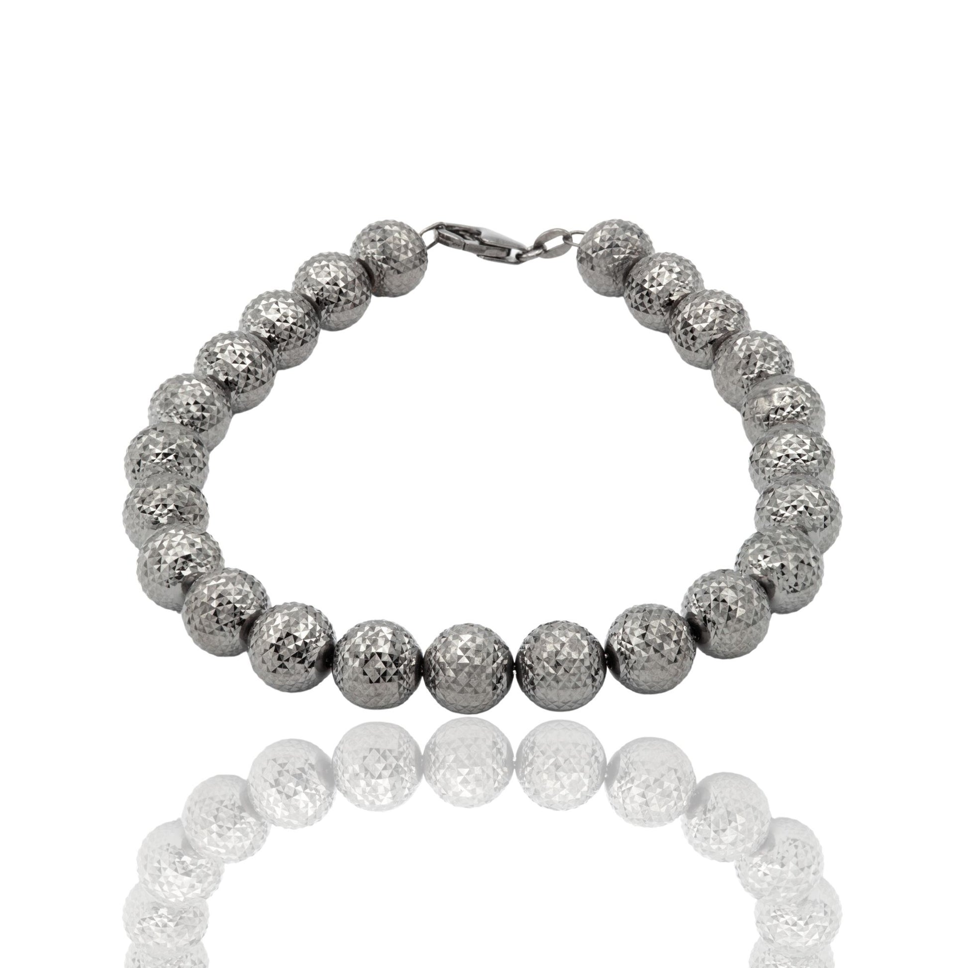 Bracciale Oro Brunito Oro 18 carati Milleluci Solo Oro Sfera 8 mm