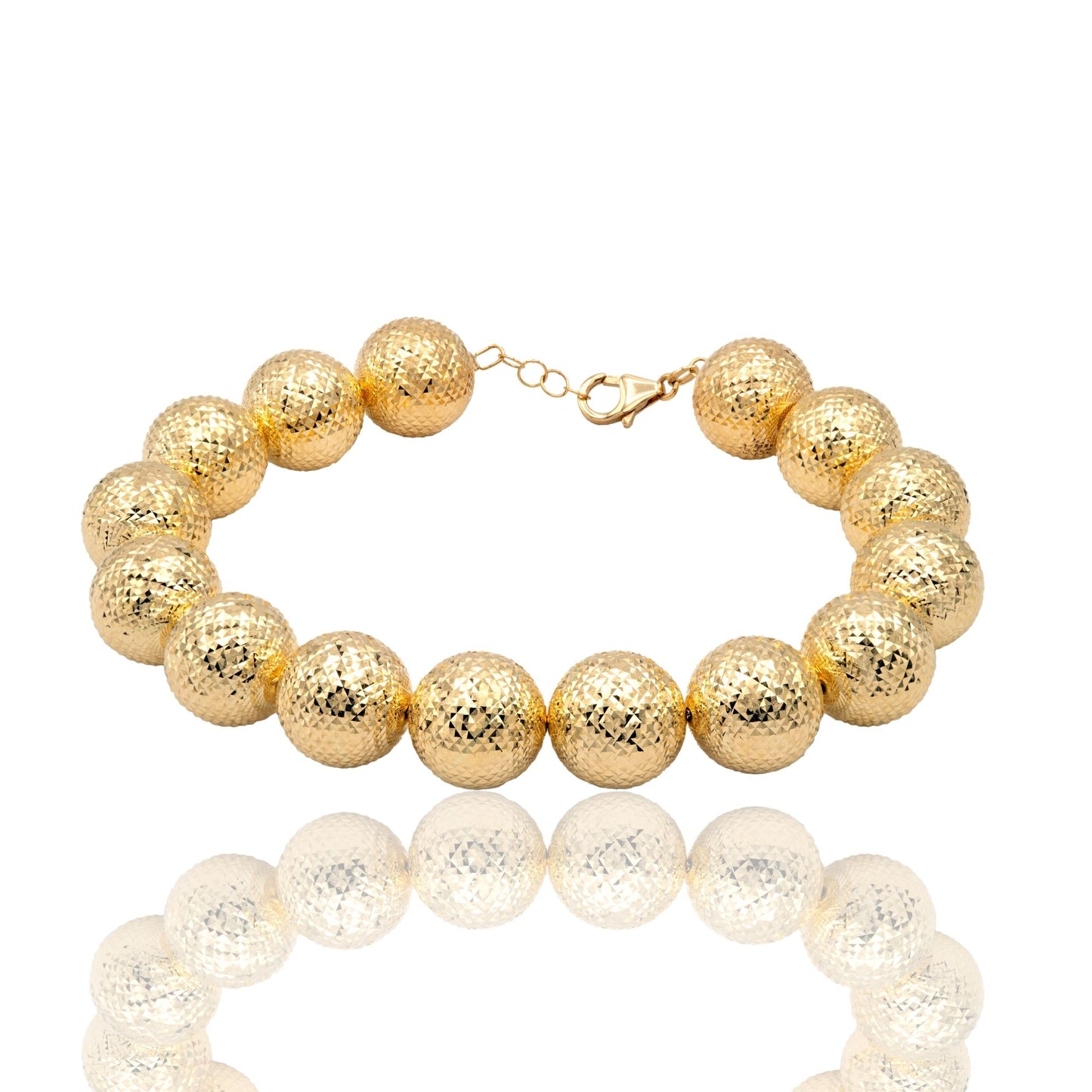 Bracciale Oro Giallo Oro 18 carati Milleluci Solo Oro Sfera 14 mm