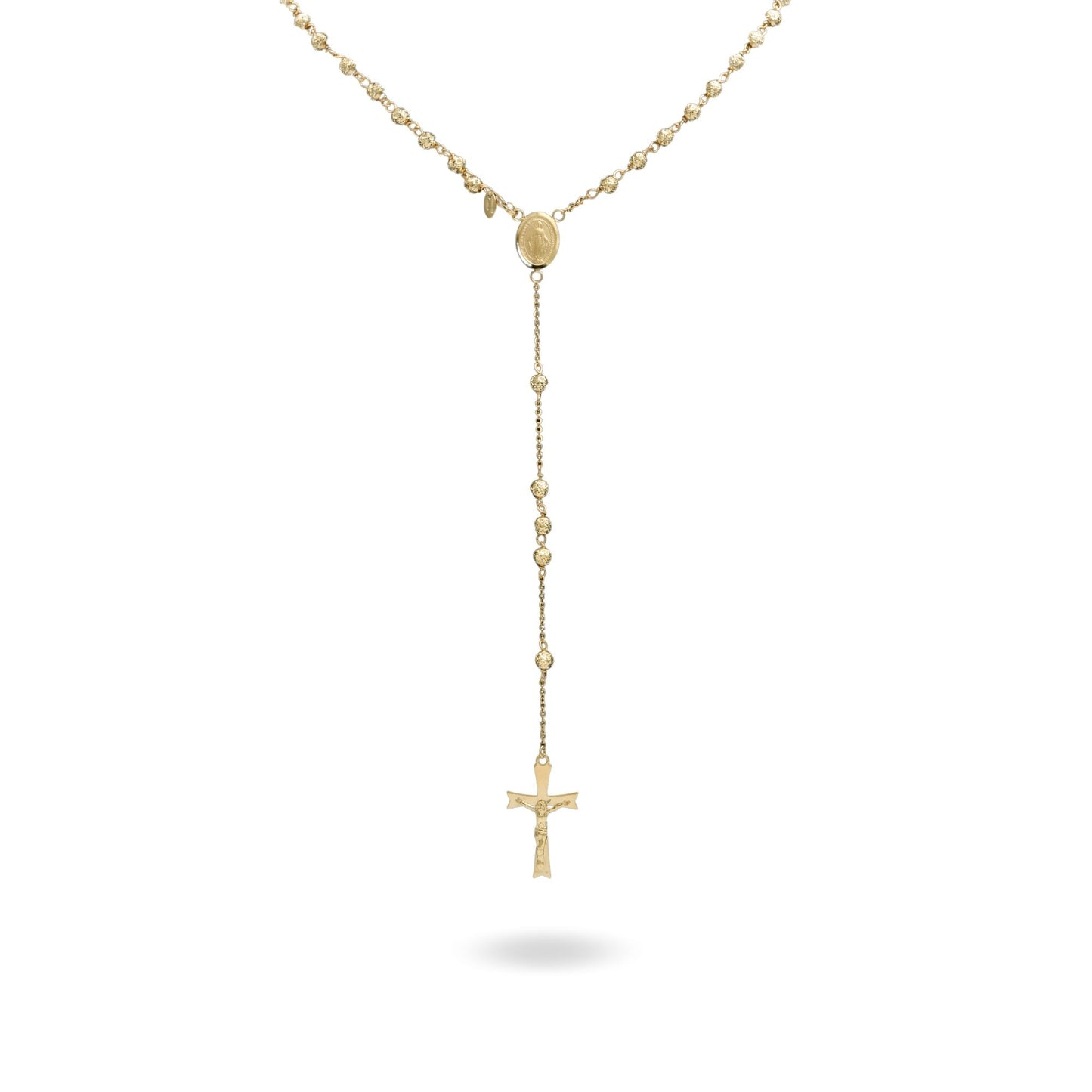 Collana Oro Giallo Oro 18 carati Rosario Milleluci Solo Oro cm.50 Sfera 4 mm