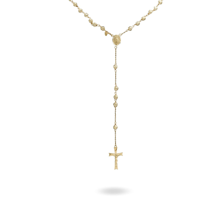 Collana Oro Giallo Oro 18 carati Rosario Milleluci Solo Oro cm.60 Sfera 5 mm