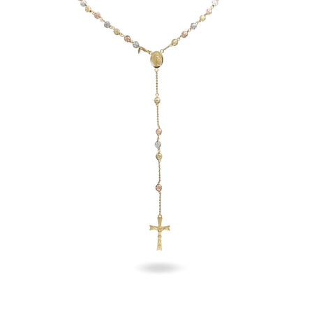 Collana Oro Giallo, Oro Bianco, Oro Rosa Oro 18 carati Rosario Milleluci Solo Oro cm.60 Sfera 5 mm