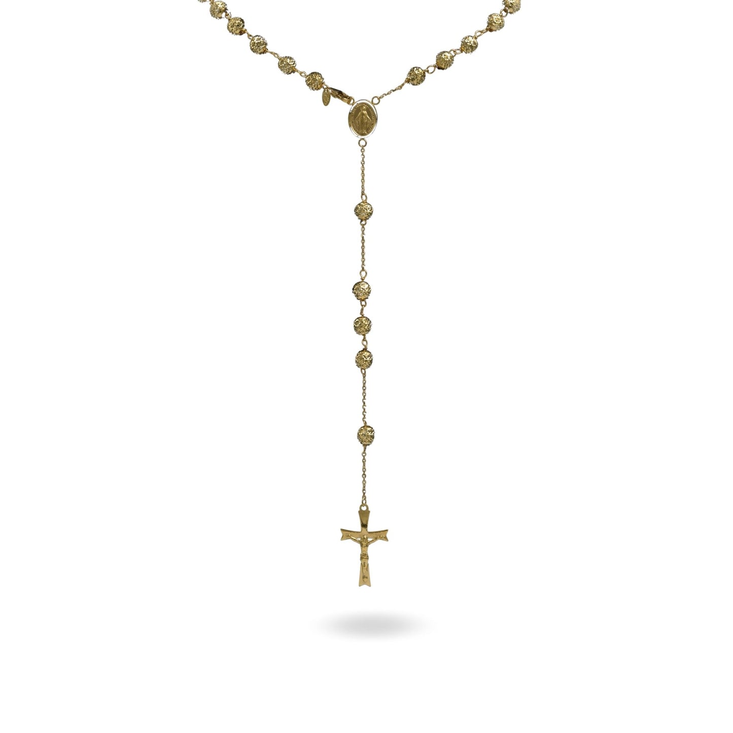 Collana Oro Giallo Oro 18 carati Rosario Milleluci Solo Oro cm.60 Sfera 6 mm