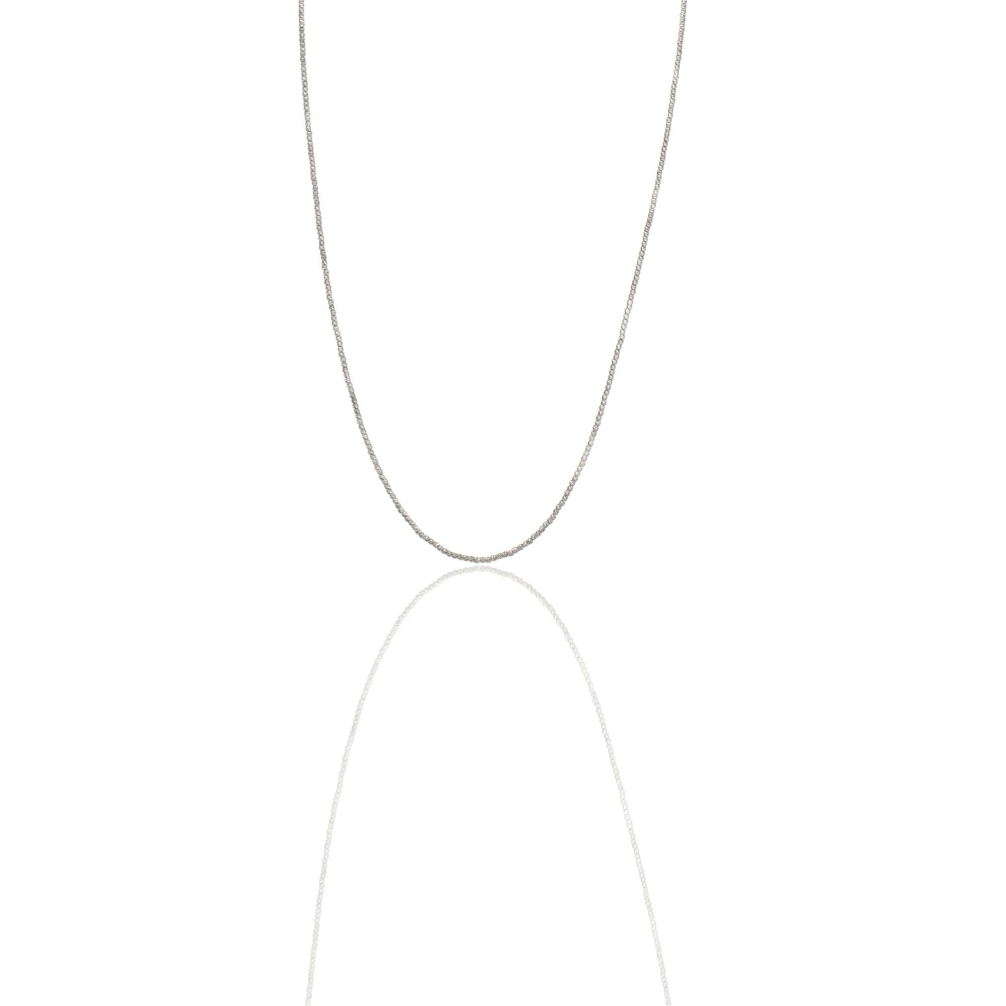 Collana Oro Bianco Oro 18 carati Girocollo sfere Slash Solo Oro cm.50 Sfera 1,5 mm
