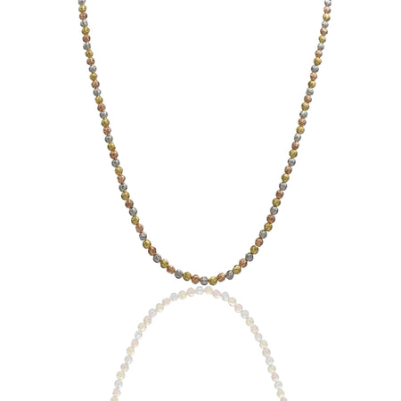 Collana Oro Bianco, Oro Giallo, Oro Rosa Oro 18 carati Girocollo Milleluci Solo Oro cm.60 Sfera 4 mm