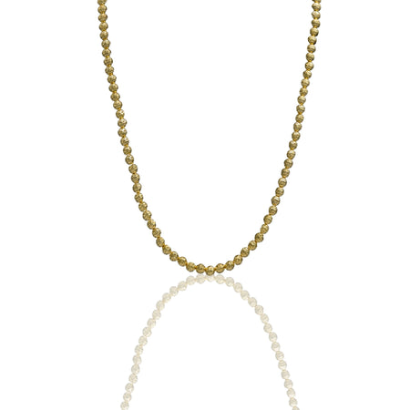 Collana Oro Giallo Oro 18 carati Girocollo Milleluci Solo Oro cm.50 Sfera 5 mm