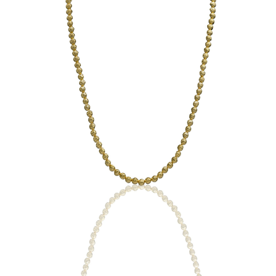 Collana Oro Giallo Oro 18 carati Girocollo Milleluci Solo Oro cm.50 Sfera 5 mm