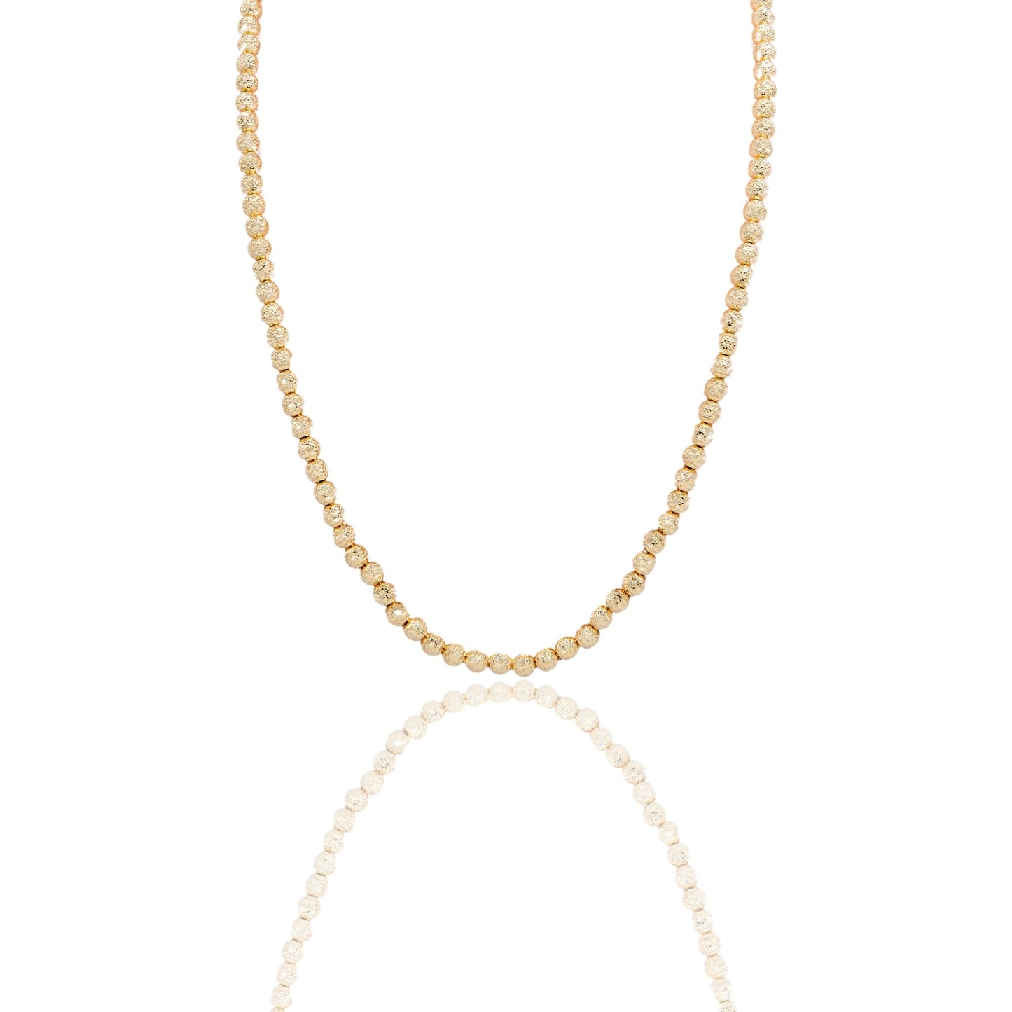 Collana Oro Giallo Oro 18 carati Girocollo Milleluci Solo Oro cm.50 Sfera 6 mm