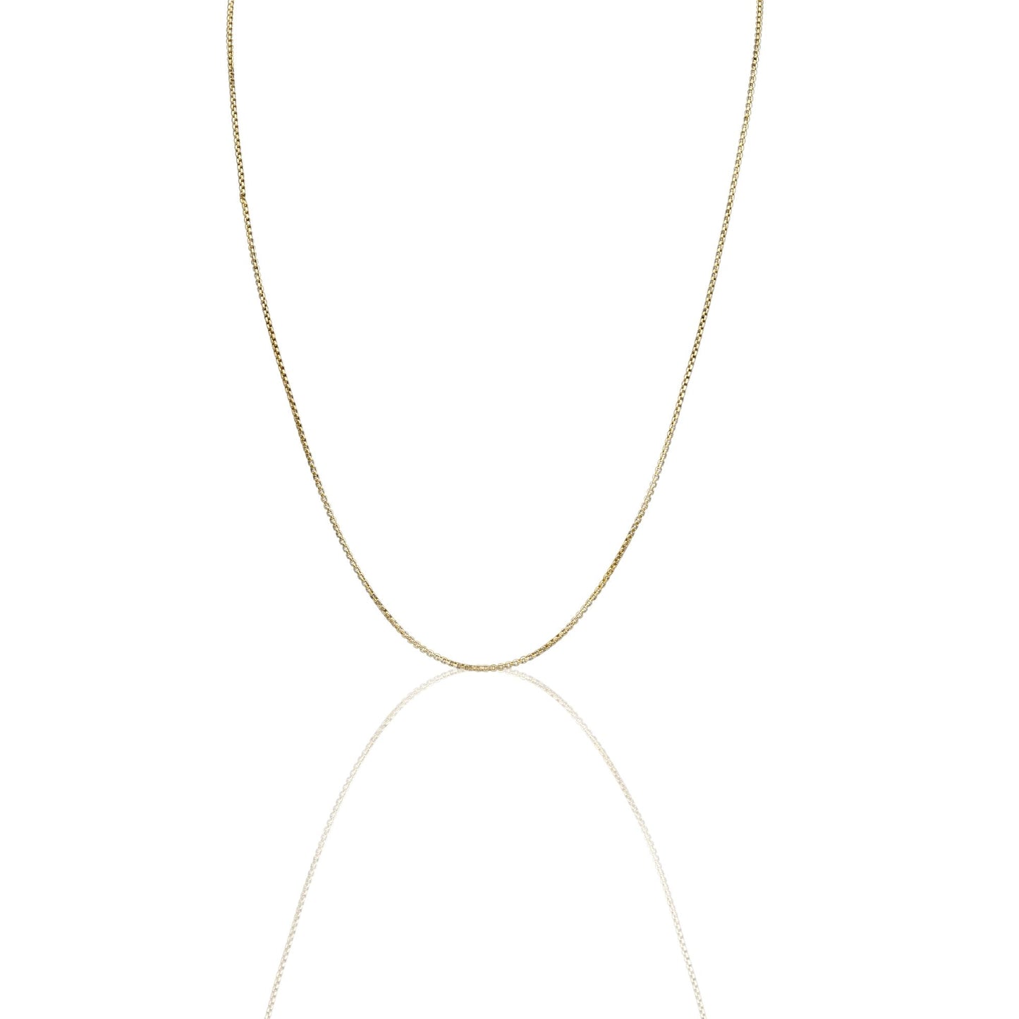 Collana Oro Giallo Oro 18 carati Girocollo Quadratina Solo Oro cm.50