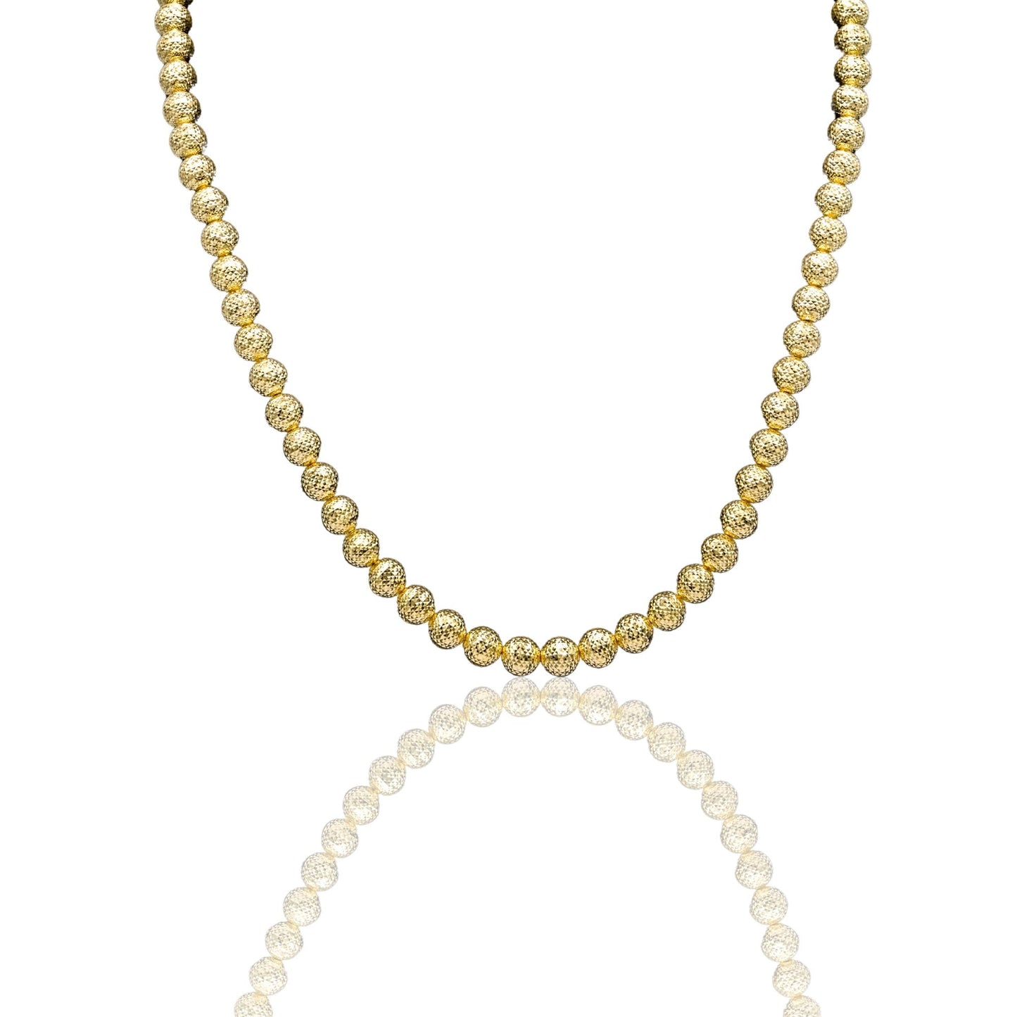 Collana Oro Giallo Oro 18 carati Girocollo Milleluci Solo Oro cm.70 Sfera 8 mm