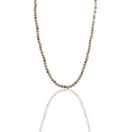 Collana Oro Bianco, Oro Giallo, Oro Rosa, Oro Brunito Oro 18 carati Girocollo Milleluci Solo Oro cm.50 Sfera 4 mm