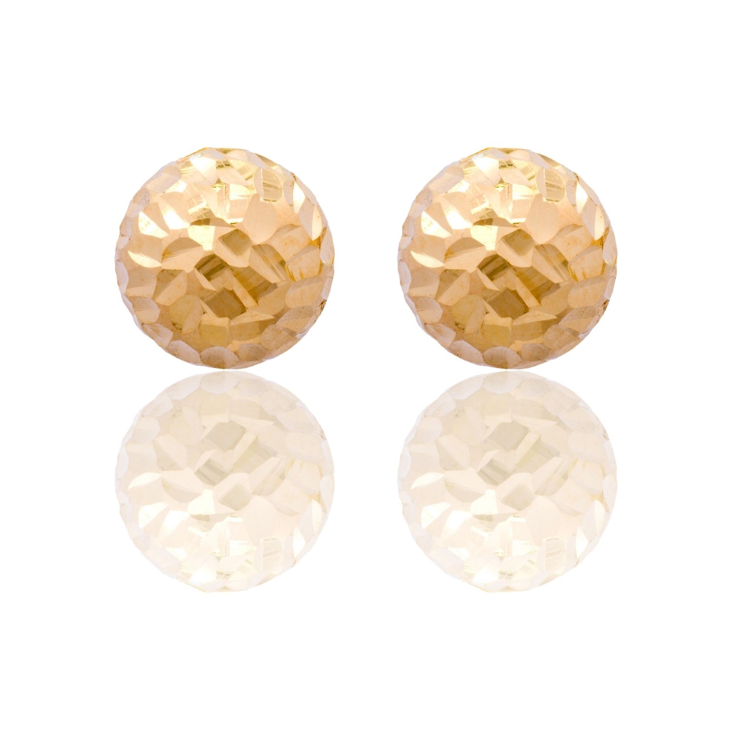 Orecchini Oro Giallo Oro 18 carati Mezza Sfera Solo Oro