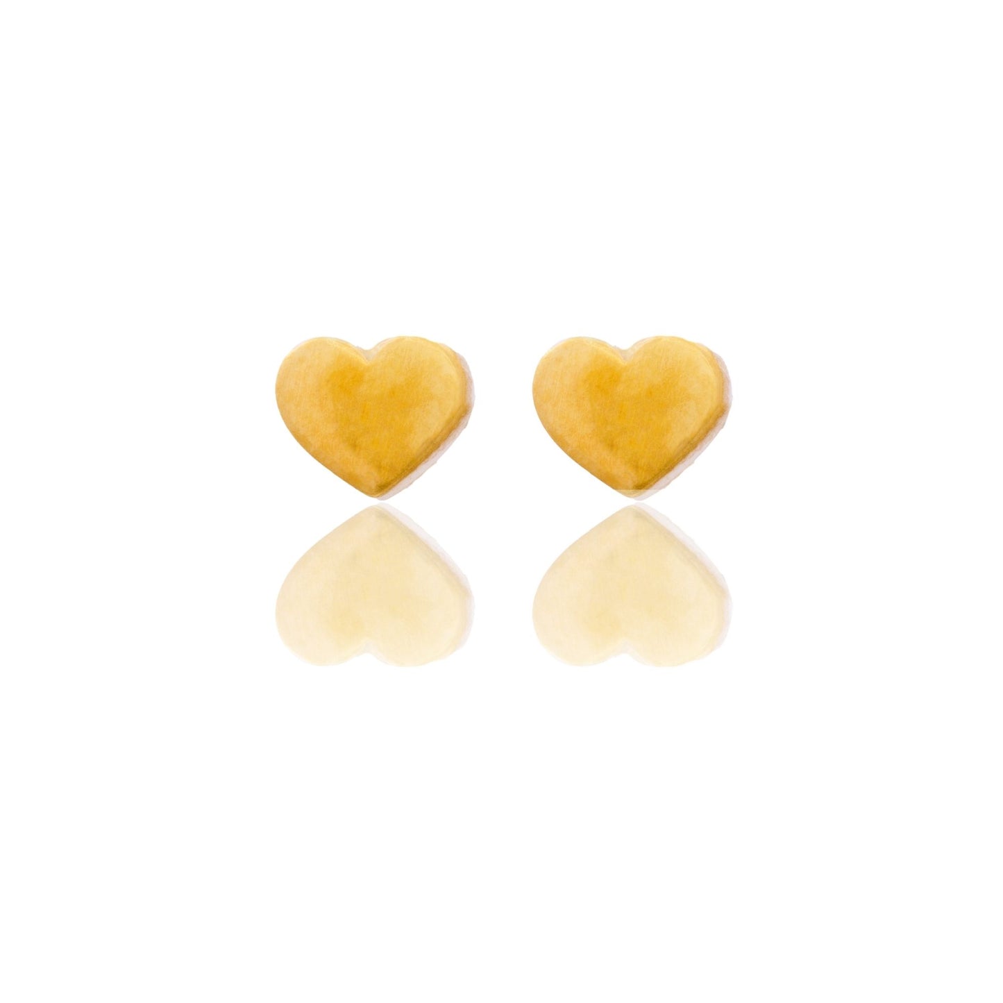 Orecchini Oro Giallo Oro 18 carati Cuore Bombato Solo Oro