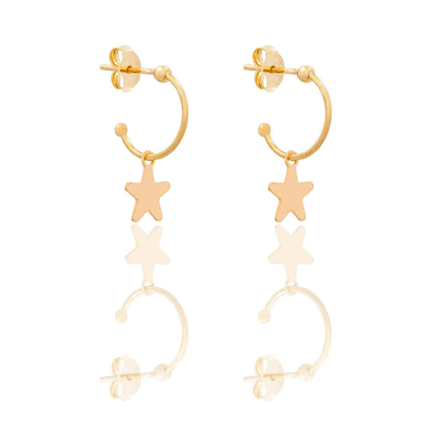 ORECCHINI DONNA CERCHIETTO CON STELLA
