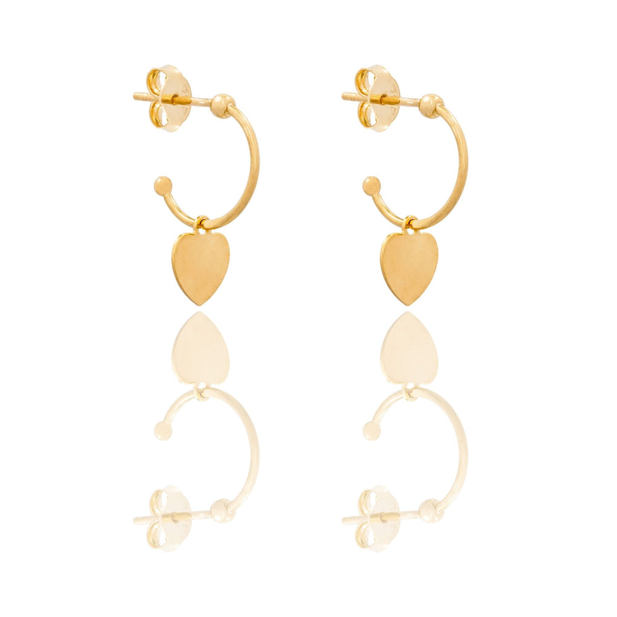 ORECCHINI DONNA CERCHIETTO CON CUORE