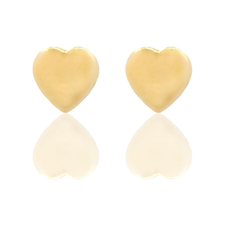 Orecchini Oro Giallo Oro 18 carati Cuore Bombato   Solo Oro