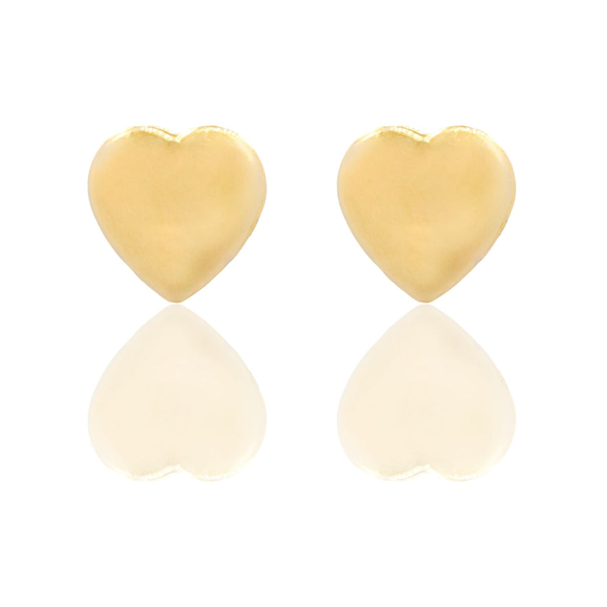 Orecchini Oro Giallo Oro 18 carati Cuore Bombato   Solo Oro