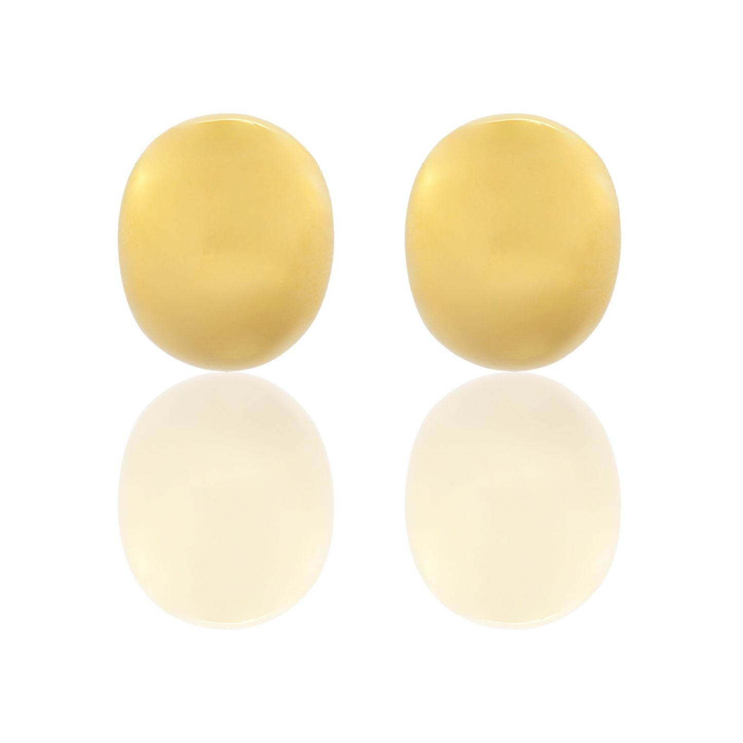 Orecchini Oro Giallo Oro 18 carati Bottone A Lobo Solo Oro