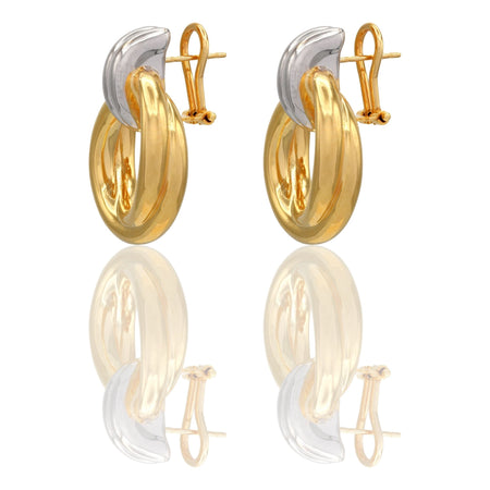 ORECCHINI DONNA DOPPIO CERCHIO AQUA