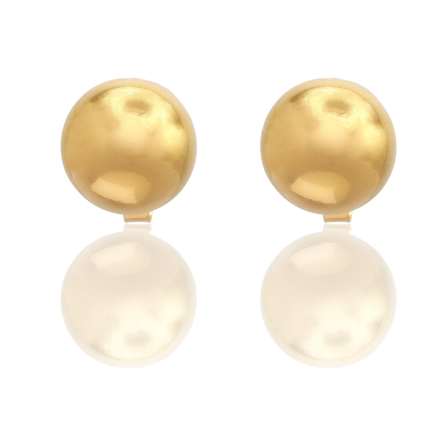 Orecchini Oro Giallo Oro 18 carati Sfera Solo Oro