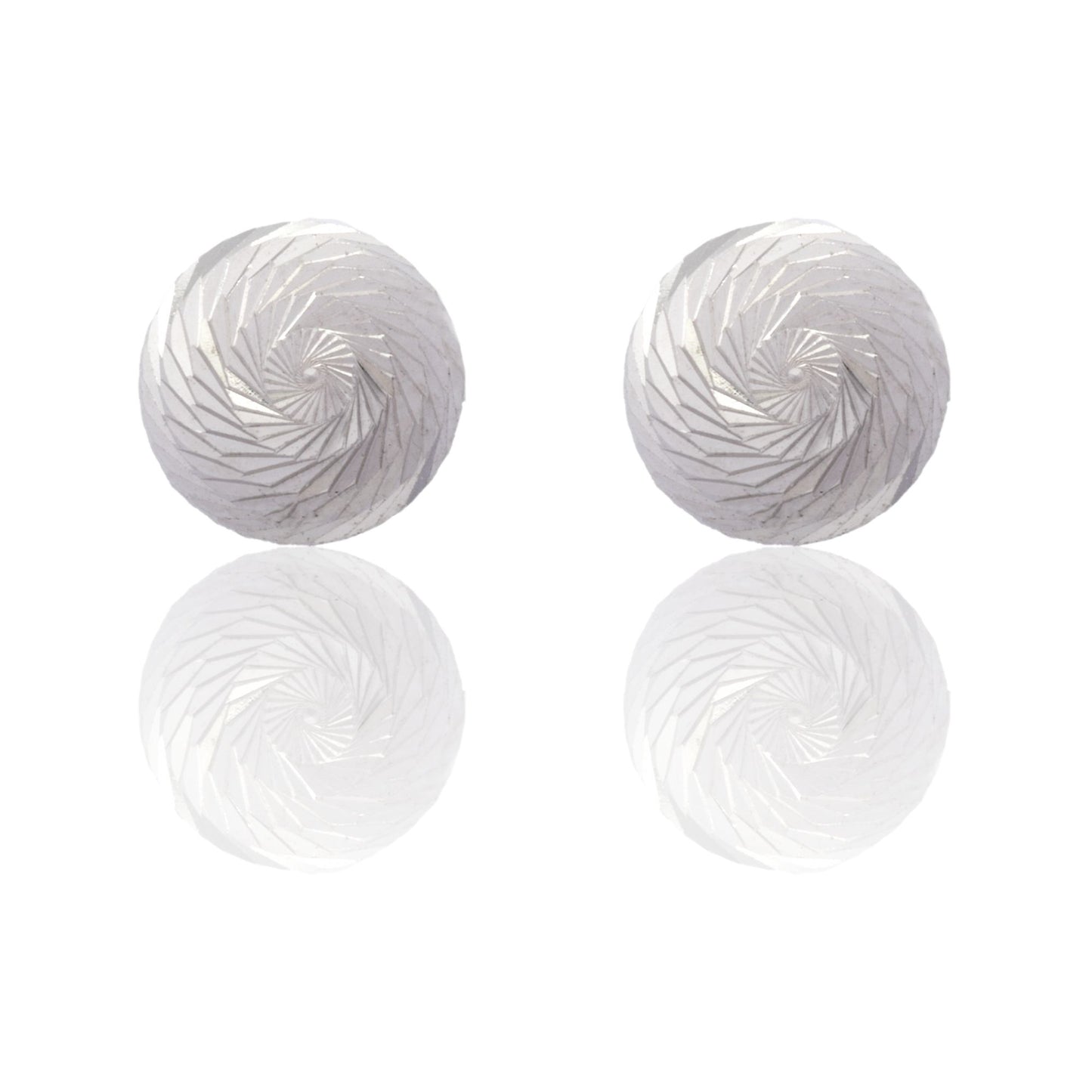 Orecchini Oro Bianco Oro 18 carati Sfera Slash Solo Oro