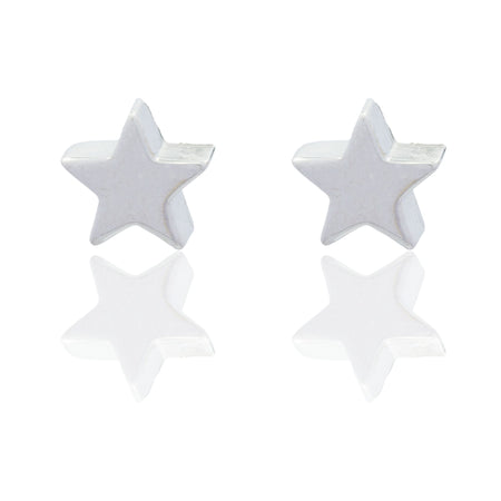 Orecchini Oro Bianco Oro 18 carati Stella Solo Oro