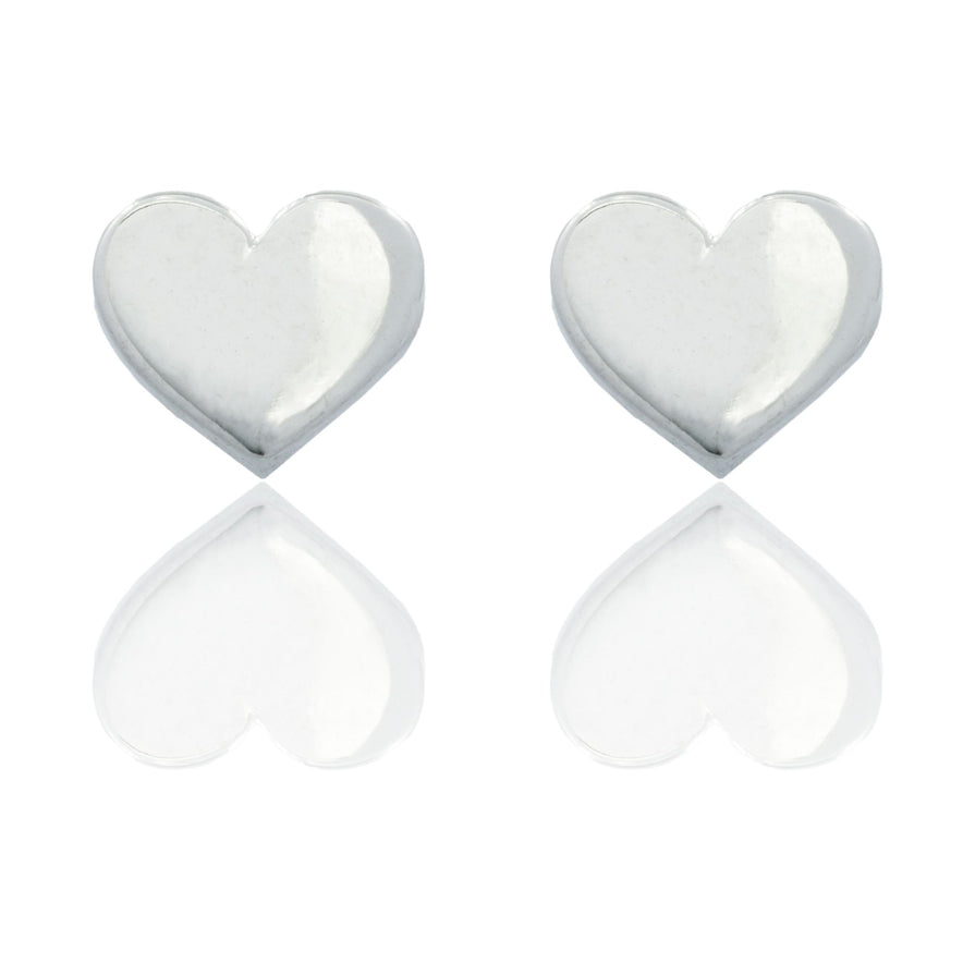 Orecchini Oro Bianco Oro 18 carati Cuore Solo Oro