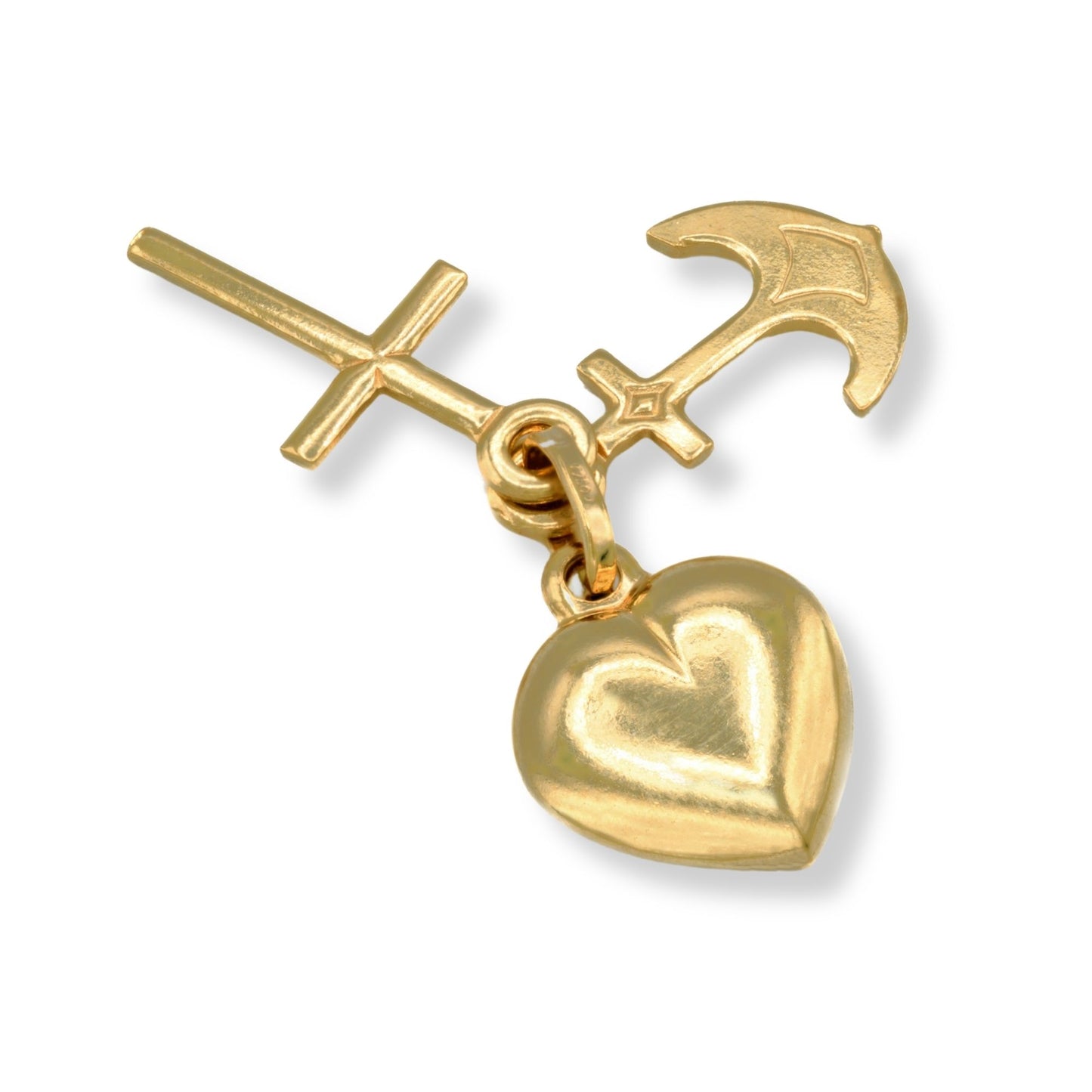 Ciondolo Oro Giallo Oro 18 carati Tre Fortune Solo Oro