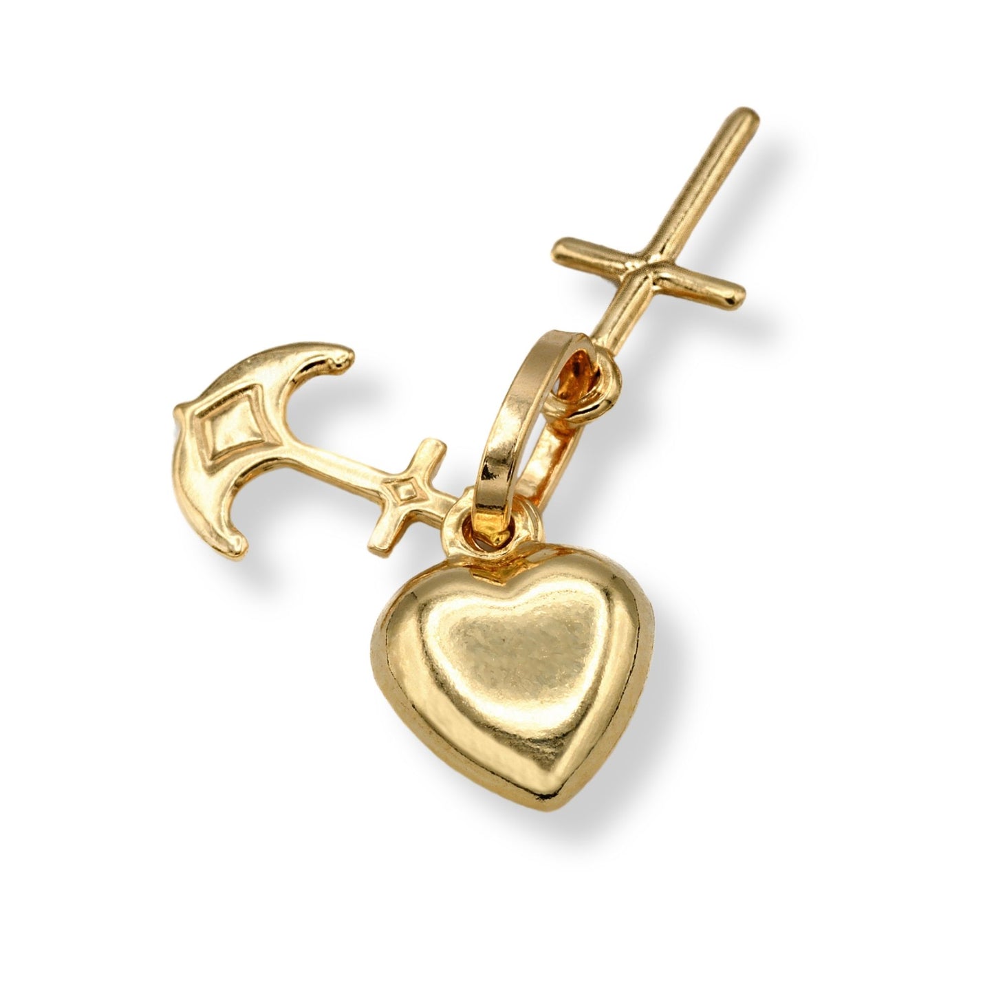 Ciondolo Oro Giallo Oro 18 carati Tre Fortune Solo Oro cm.2,8