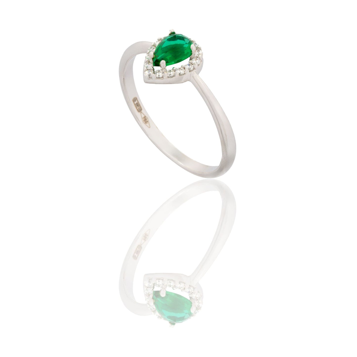 ANELLO DONNA GOCCIA CENTRO E CONTORNO