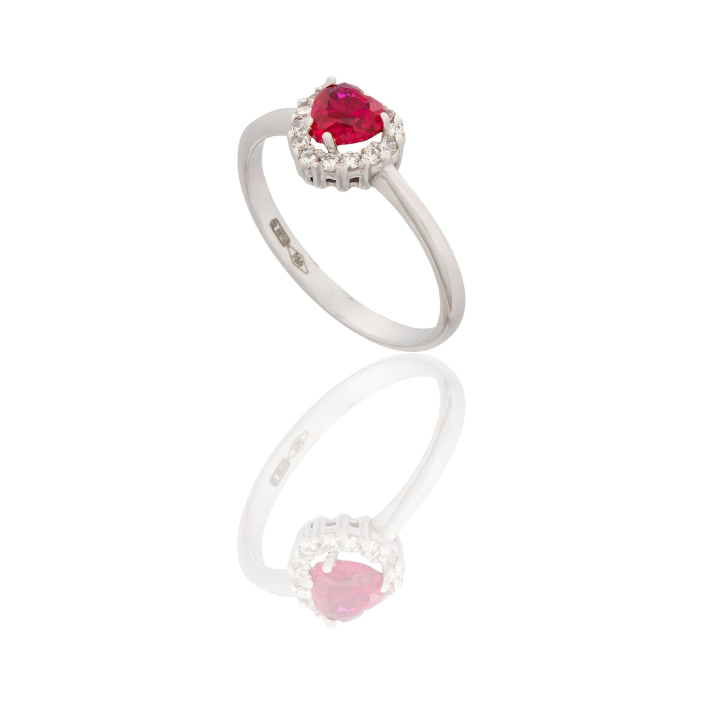ANELLO DONNA CUORE CENTRO E CONTORNO