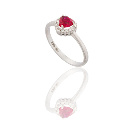 ANELLO DONNA CUORE CENTRO E CONTORNO