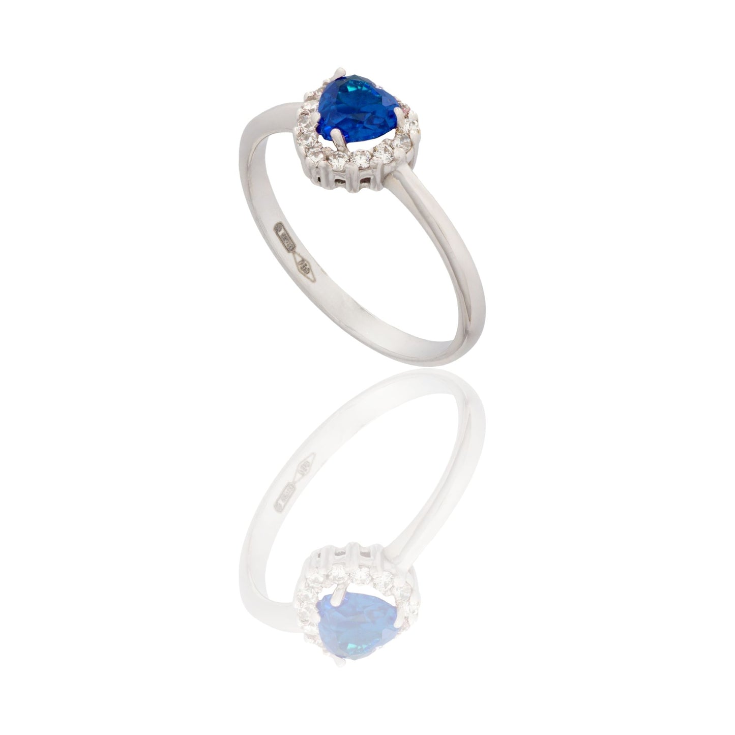 ANELLO DONNA CUORE CENTRO E CONTORNO