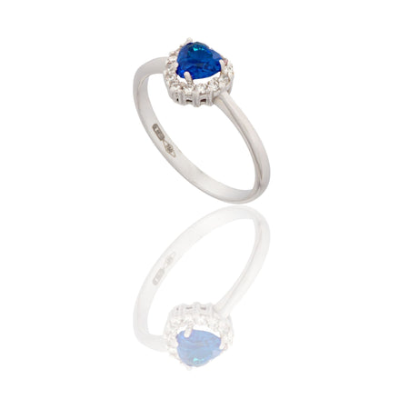 ANELLO DONNA CUORE CENTRO E CONTORNO