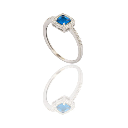 ANELLO DONNA QUADRATO CENTRO E CONTORNO