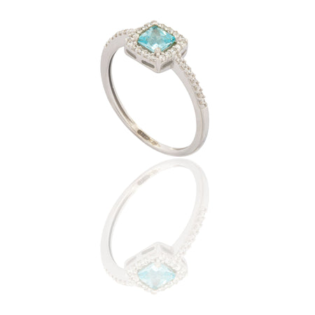 ANELLO DONNA QUADRATO CENTRO E CONTORNO