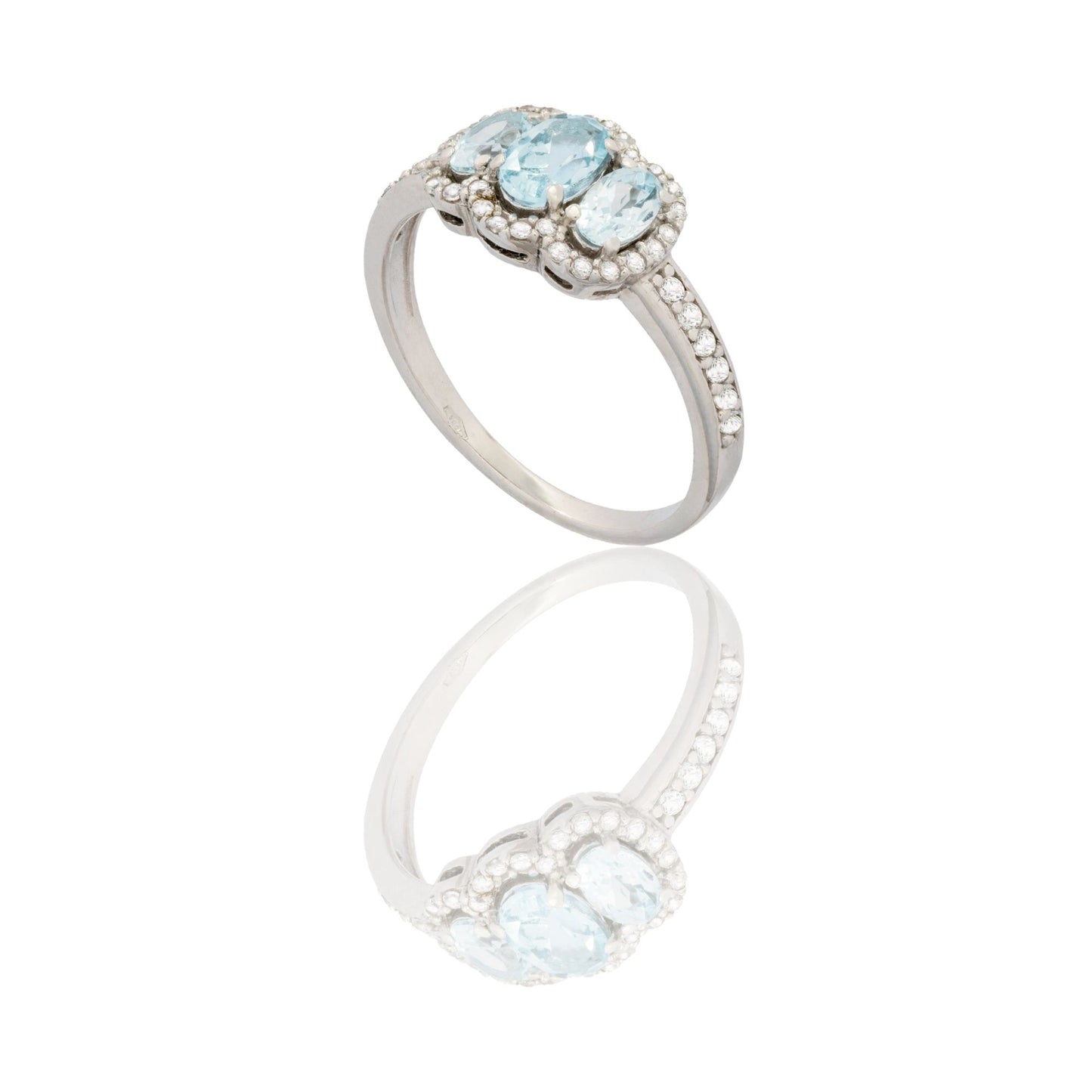 ANELLO DONNA 3 OVALI CENTRO E CONTORNO
