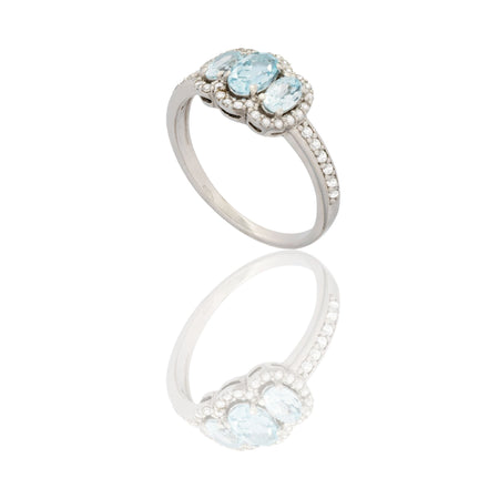 ANELLO DONNA 3 OVALI CENTRO E CONTORNO