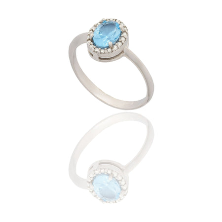 ANELLO DONNA OVALE CENTRO E CONTORNO
