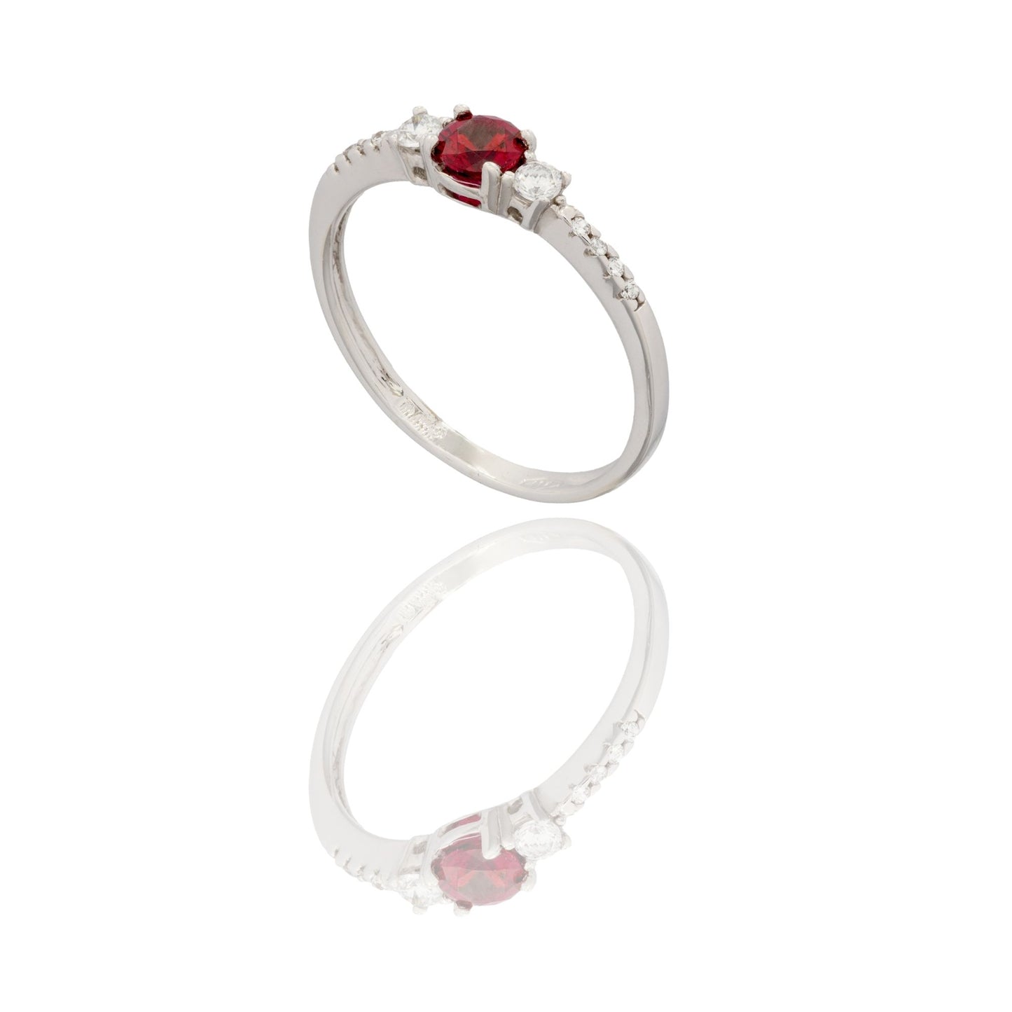 ANELLO DONNA MEZZA VERETTA CON CENTRALE