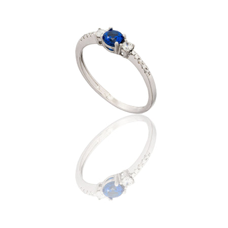 ANELLO DONNA MEZZA VERETTA CON CENTRALE
