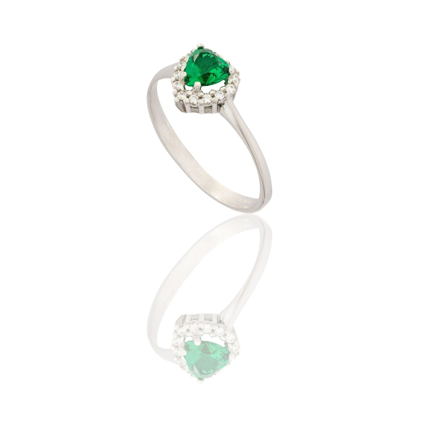 ANELLO DONNA CUORE CENTRO E CONTORNO