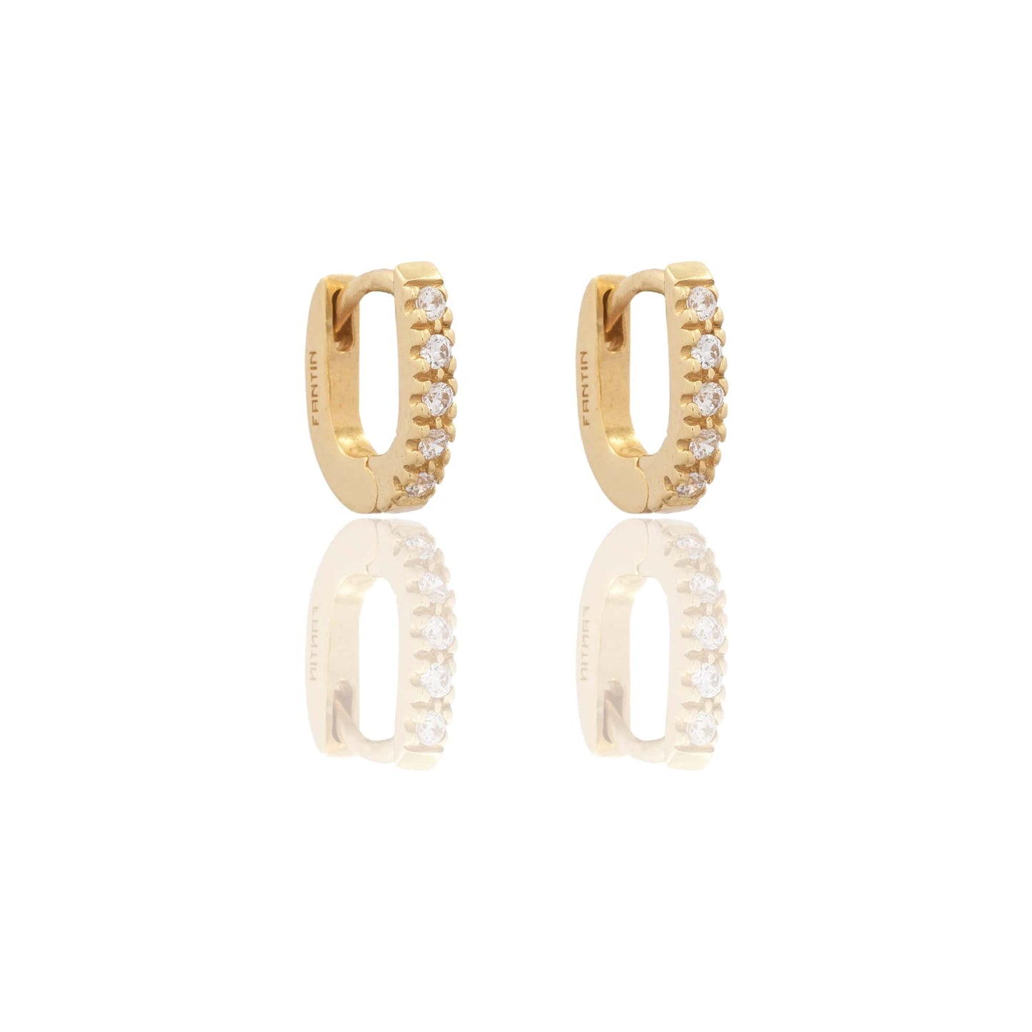 ORECCHINI QUADRATO PAVE'