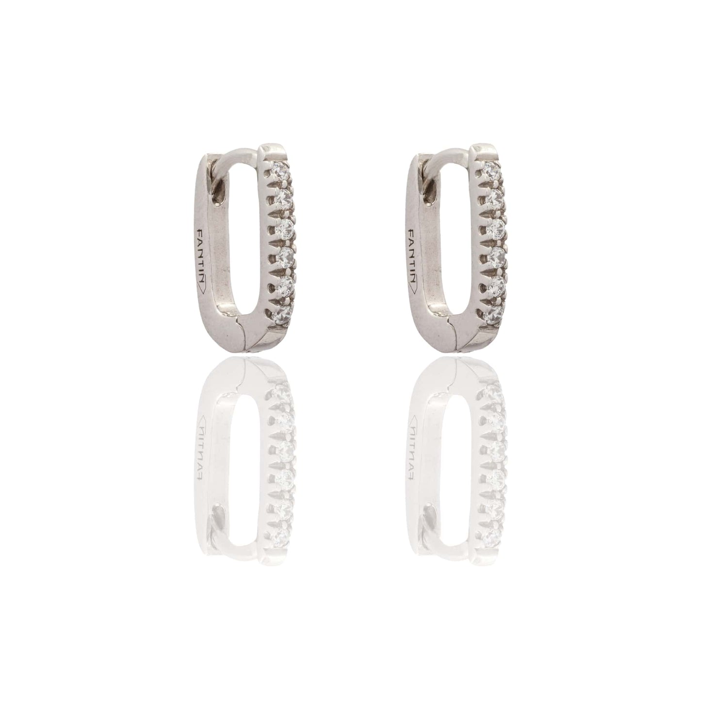 ORECCHINI QUADRATO PAVE'