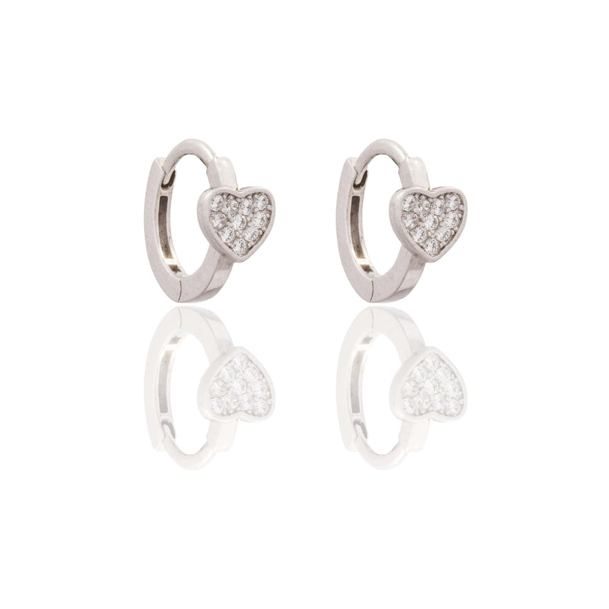 ORECCHINI DONNA CERCHIETTO CON CUORE