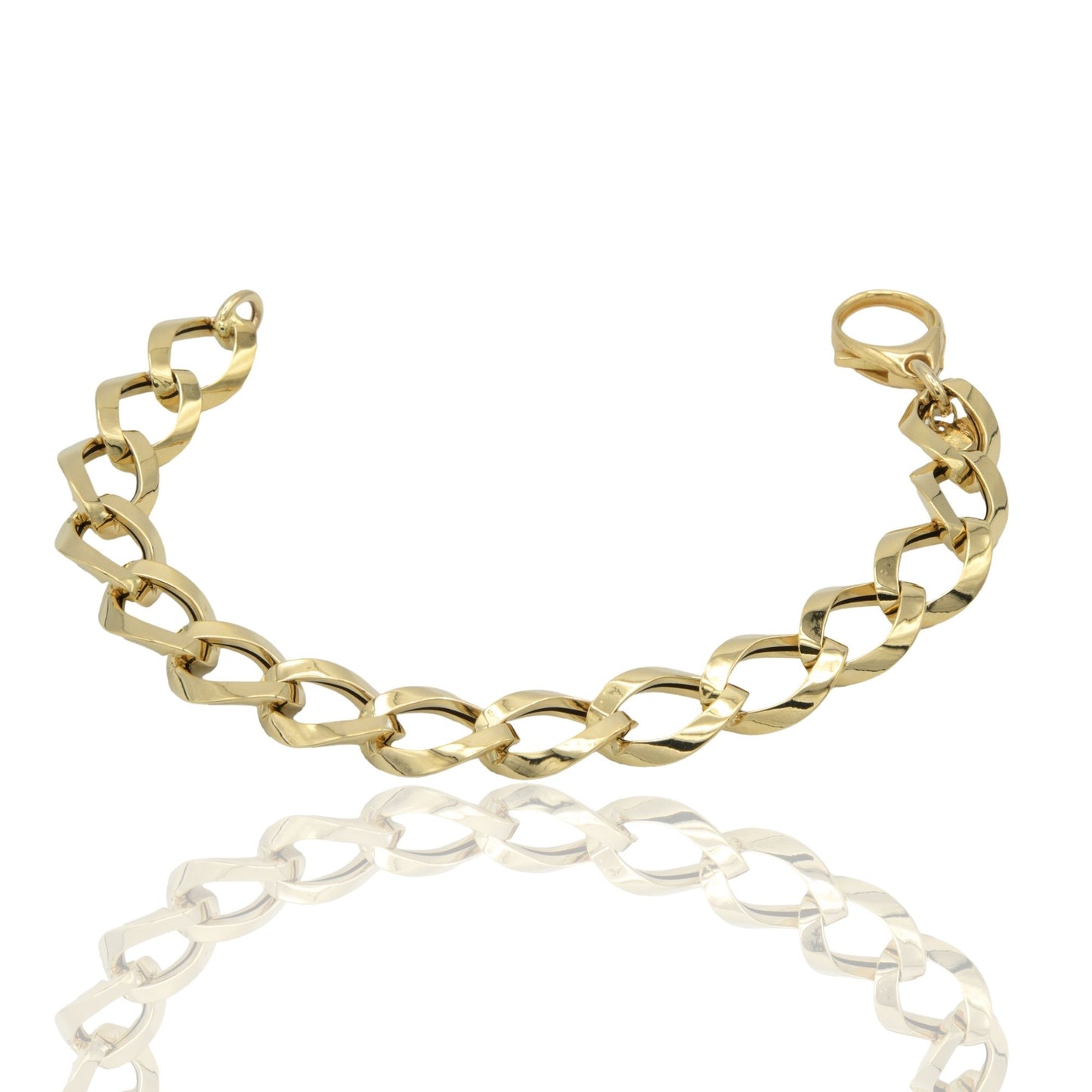 Bracciale Oro Giallo Oro 18 carati Catena Solo Oro 2 mis.