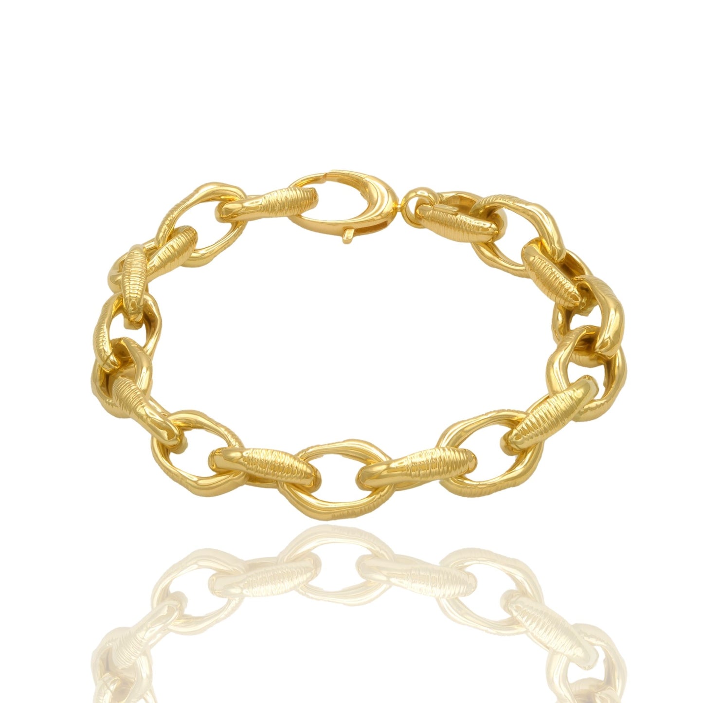 Bracciale Oro Giallo Oro 18 carati Catena Solo Oro