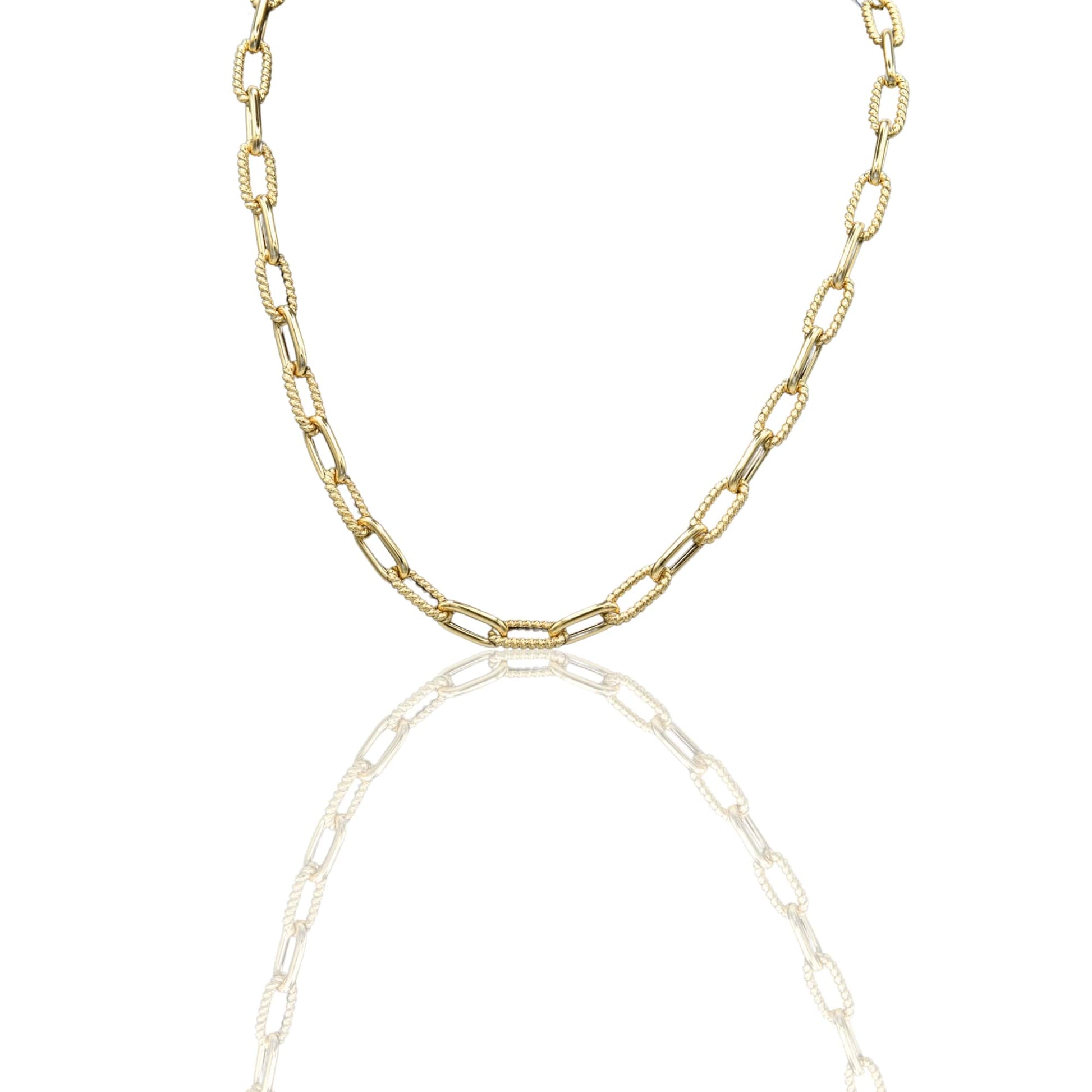 Collana Oro Giallo Oro 18 carati Catena Rolò Solo Oro