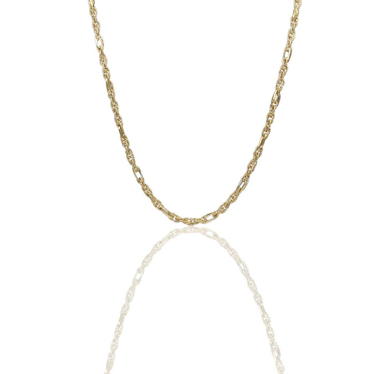 Collana Oro Giallo Oro 18 carati Maglia Intrecciata Solo Oro