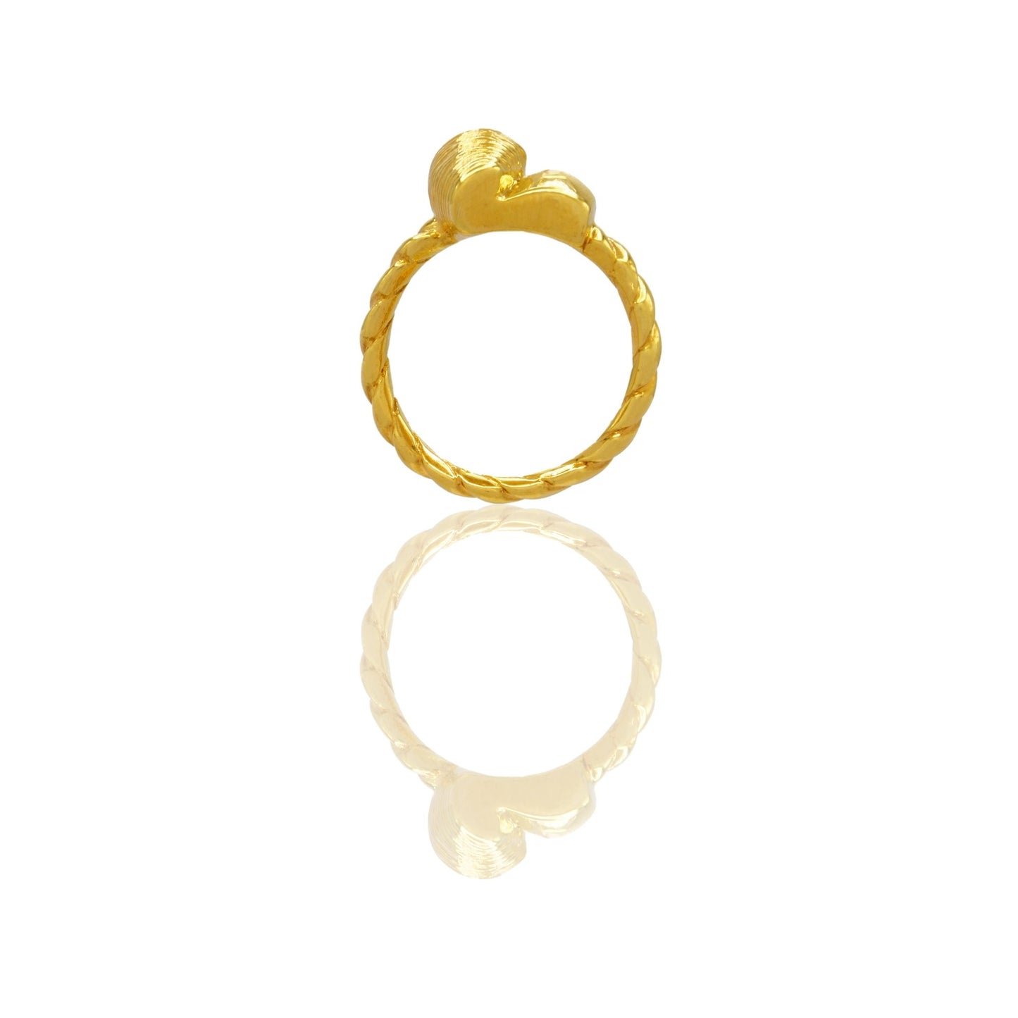 Anello Oro Giallo Oro 18 carati Onda Mare Solo Oro